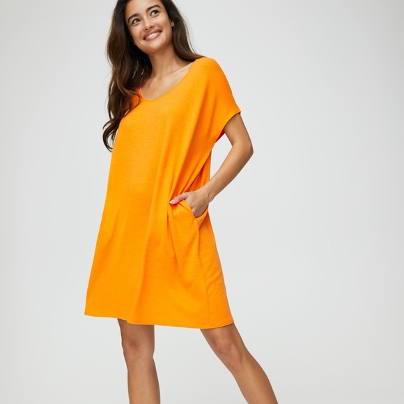 Wilfred Free Lorelei Scoop Neck Dress in Heathered Forest Green - Picture 8 of 10